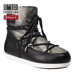 MOON BOOT-Far Side Low SH Stardust black/platinum Čierna 36