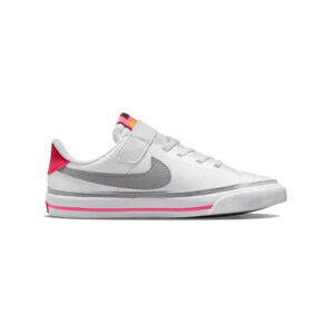 NIKE-Court Legacy white/lt smoke grey/pink prime Biela 29,5