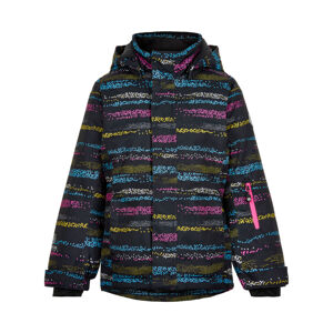 COLOR KIDS-GIRLS Ski jacket AOP, AF 10.000,phantom Čierna 140
