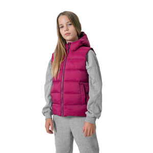 4F-GIRLS JACKET JKUDP002-53S-DARK PINK Ružová 152