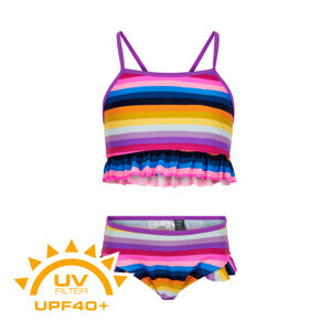 COLOR KIDS-Bikini w. frills UPF 40+ Purple Cactus Mix 104