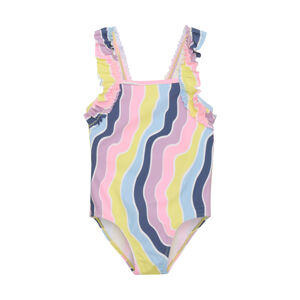 COLOR KIDS-Swimsuit W. Frills, AOP, lavender mist Mix 152