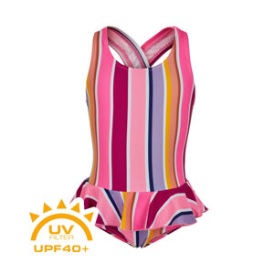 COLOR KIDS-Swimsuit w. skirt-cotton candy Ružová 152