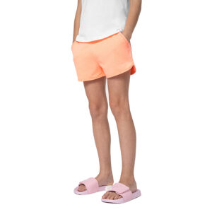 4F JUNIOR-SHORTS CAS  F099-64N-SALMON CORAL NEON Oranžová 134