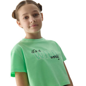 4F JUNIOR-TSHIRT-4FJWSS24TTSHF1144-42N-LIGHT GREEN NEON Zelená 134