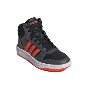 ADIDAS-Hoops 2.0 Mid core black/solar red/grey six Čierna 36 2/3