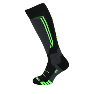 BLIZZARD-Allround wool ski socks,black/anthracite/green Čierna 31/34