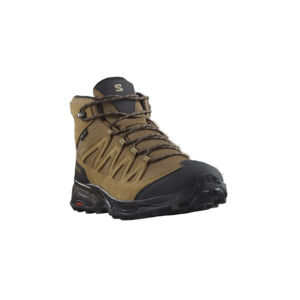 SALOMON-X Ward Leather Mid GTX kangaro/black/dull gold Hnedá 41 1/3