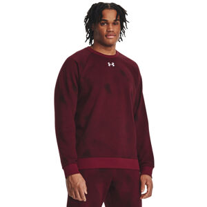 UNDER ARMOUR-UA Rival Fleece Printed Crew-MRN Červená XL