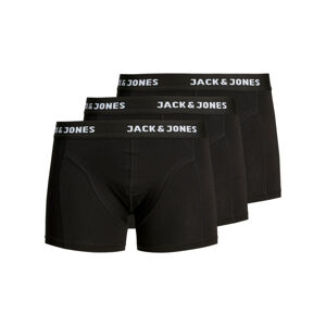 JACK&JONES-JACANTHONY TRUNKS 3 PACK BLACK-Black Black/Black Čierna S