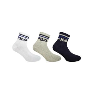 FILA-F9398 SOCKS QUARTER PLAIN - NAVY 3 PACK Mix 43/46