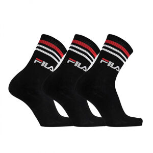 FILA-F9090 SOCKS LIFESTYLE PLAIN 3 PACK-200 BLACK Čierna 43/46