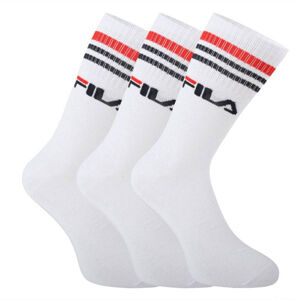 FILA-F9090 SOCKS LIFESTYLE PLAIN 3 PACK-300 WHITE Biela 39/42