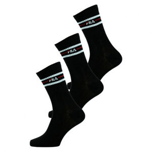 FILA-F9092 SOCKS 3-PACK-200 BLACK Čierna 43/46