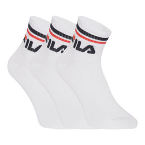 FILA-F9398 SOCKS QUARTER PLAIN - WHITE 3 PACK Biela 43/46