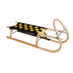 SULOV-Sledge - 67, black yellow: 110cm Čierna